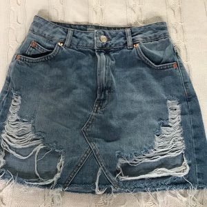 Topshop denim skirt